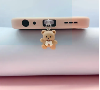 Cute Teddy Bear Phone Dust Plug For Iphone