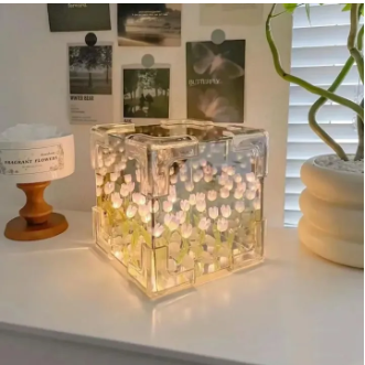 Creative Diy Tulip Flower Sea Cube